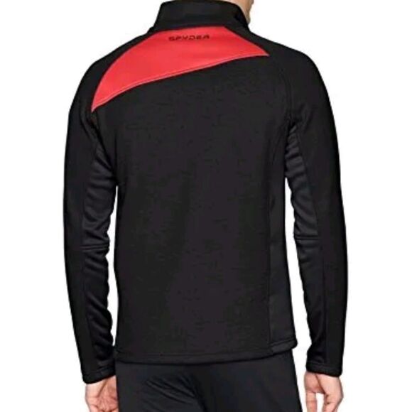 NEW Spyder black and red Verger 1/4 zip Outbound Stryke jacket pullover M - Picture 5 of 13
